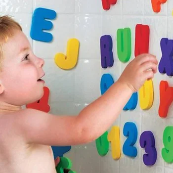 36pcs Vaikams mokomieji Žaislai Plūduriuoja Multi-spalvos Putų Raidžių Num Žaislai, Kūdikių Vonios Žaislas NSV775