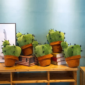 37cm mielas modeliavimas kaktusas puošyba, minkšti kimštiniai pliušinis augalų pliušinis žaislas pasakos, kamuolys lėlės lėlės šeimos apdailos dovana WJ207