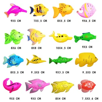 39Pcs Nustatyti Plastikinių Magnetinių Žvejybos Žaislai, Kūdikių Vonios Žaislas 