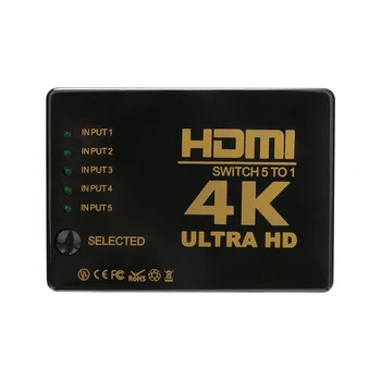 3D 1080p 5 Uostą 4K*2K; HDMI Jungiklis Switcher Selektorių Splitter Centru iR Nuotolinio HDTV LCD Monitorius, DVD Grotuvai, Vedio Projektorius