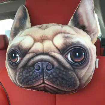 3D Atspausdintas Teddy veislės kalytę Šuo veido Automobilių Pagalvėlės Kaklo Poilsio Auto Kaklo Saugos Pagalvėlė/ Automobilių Kaklo Parama Pagalvėlės