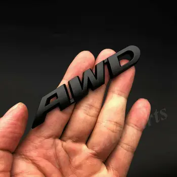 3D Black Metalo AWD Automobilių šildomos Galinės Pusės Logotipas Ženklelis Lipdukas Lipdukas V6 4X4 4WD
