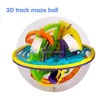 3D bėgių kelio labirintas stebuklinga intelektas kamuolys 158 veiksmus,Marmuro Puzzle Brain Kibinimas Žaidimas balansas žaislas,švietimo ir protingas klasikinis žaislas kamuolys IQ