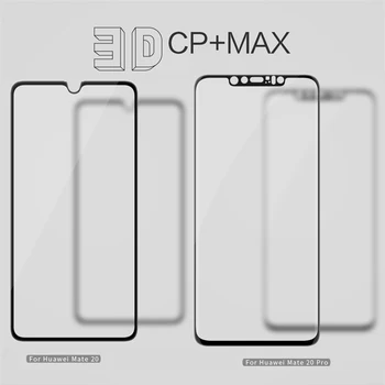 3D CP+Max Stiklo Huawei Mate 20 Nillkin Screen Protector Kreivė Visišką 9H Lanko Premium Grūdintas Stiklas