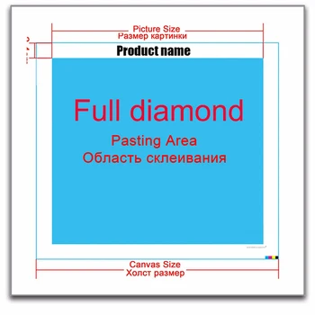 3D Diamond Tapybos Kryželiu 