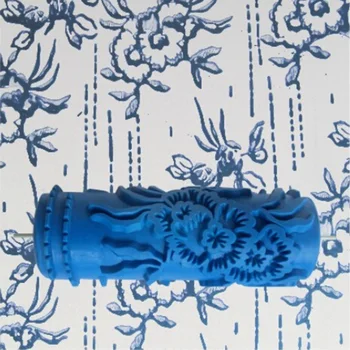 3D gumos sienos dekoratyvinis dažymas voleliu raštuotas roller sienų apdailos įrankiai be rankenos rankena, 075Y
