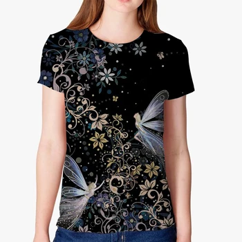 3D Marškinėlius Moterų Plius Dydis-trumpomis Rankovėmis 3D Atspausdintas O-kaklo Viršūnes Tees Femme T-marškinėliai Moterims Atsitiktinis Marškinėlius Harajuku Moteris Tshirts