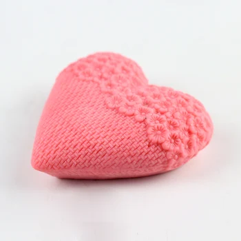 3D Meilė Širdies Silikono Muilo Pelėsių Gėlės Formos 