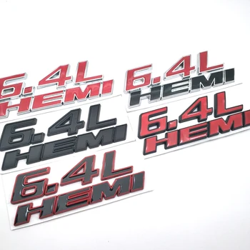 3D Metalo Automobilių Stilius 6.4 L HEMI Logotipas Ženklelis Lipdukas Pusės Sparnas Auto Emblema Decal