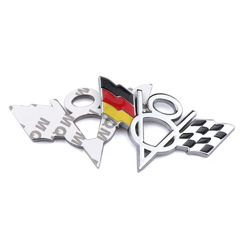 3D Metalo V8 Emblema Amerikos Vokietijos Vėliavą, Ženklelį Universaliųjų Automobilių Kėbulo Galinė Bagažinė Apdaila Lipdukas Pusės Sparno Lipdukas Priedai