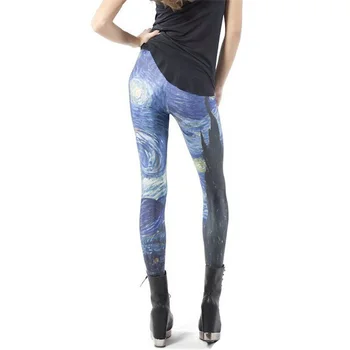3D Spausdinami Skaitmeninės Antblauzdžiai Visatos Žvaigždžių Moterų Kelnės Sexy Streetwear Mujer Elastinga Fitneso Leggin Push Up Leggins