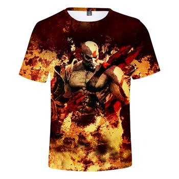 3D Spausdinimo Pobūdžio Karo Dievo Kratos Naujas Vyrų/Moterų Atsitiktinis O-Kaklo T-shirt Unisex Poliesteris marškinėliai 2018 Dropshipping