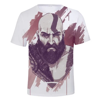 3D Spausdinimo Pobūdžio Karo Dievo Kratos Naujas Vyrų/Moterų Atsitiktinis O-Kaklo T-shirt Unisex Poliesteris marškinėliai 2018 Dropshipping