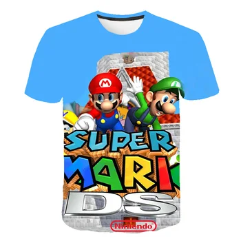 3D spausdinimo Super Mario, T-marškinėliai, berniukų ir mergaičių, mada, T-marškinėliai, 3D atspausdintas T-shirt, gamintojai gali užsisakyti tiesiogiai.