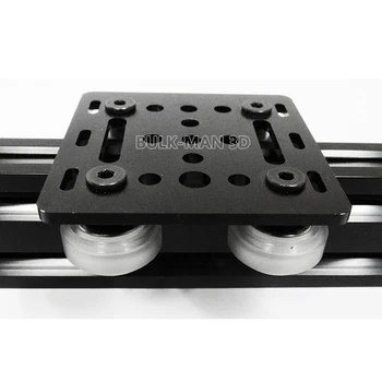 3D Spausdintuvas Dalis V-Įpjovos Platformos Plokštės rinkinys - 20mm specialios skaidrių plokštė, aliuminio profiliai, V-įpjovos