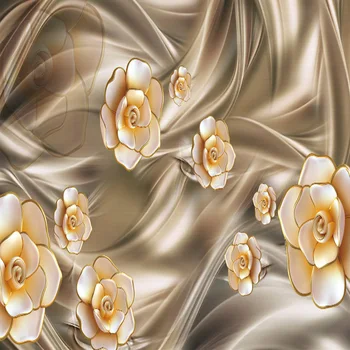 3D Tapetai Europos Stiliaus Prabangių Gėlių Papuošalai Fone Sienų Dangos Kambarį TELEVIZIJOS Viešbučio Interjero Dekoro Freskos Sienos Dokumentai