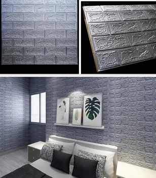 3D tapetai stereo plytų modelis vandeniui tapetai lipnios cemento sienos nelygios kambarys plytų TV fono sienos lipdukas