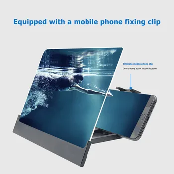 3D Telefono Ekrane Stiprintuvo L3 12 colių Mobiliųjų Nešiojamų Universalus Magnifier Už mobiliojo Telefono Ekraną Expander Didinamąjį
