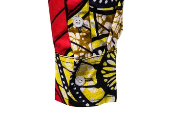 3D Totem Spausdinti Afrikos Marškinėliai Vyrams 2019 Naujų Genčių Dashiki ilgomis Rankovėmis Mens Suknelė Marškiniai heidi bazin Riche Tradicinių Afrikos Drabužiai