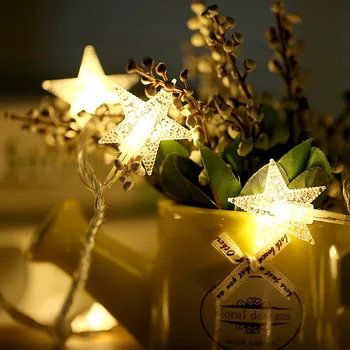 3m Star Led Stygos Vielos baterijomis, Kalėdų Vestuves Apdailos Lauko Šalies Reikmenys LED String Pasakų Žibintai