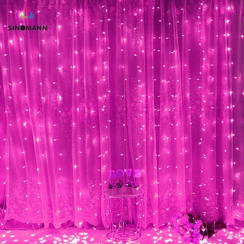 3M x 3M 300 led vestuvių pasakų styginių šviesos kalėdų šviesos 300 led pasakų šviesos girlianda sodo šalis užuolaidų apdaila