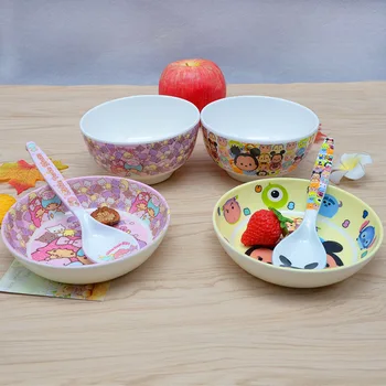 3pc/set kūdikių animacinių filmų Melamino Dubenys, šaukštai ir lėkštės Vaikas anti-skaldytų maisto šėrimo produktai