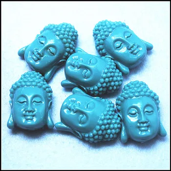 3pcs blue buddha karoliukai, vienas veidas iš buda firgues dydis 25x17mm karoliukai rasti ir priedai, komponentai 