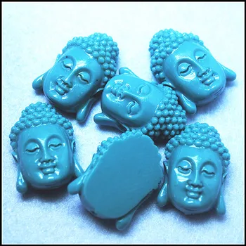 3pcs blue buddha karoliukai, vienas veidas iš buda firgues dydis 25x17mm karoliukai rasti ir priedai, komponentai 