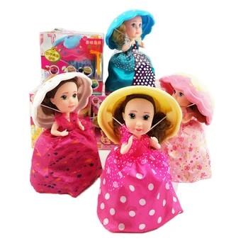 3pcs nustatyti Staigmena Cupcake Princesė Lėlės Deformuojamieji Lėlės Mergina Mielas Žaislas, Gimtadienio dovana, Mini Tortas Lėlės, Žaislai Vaikams Boneca