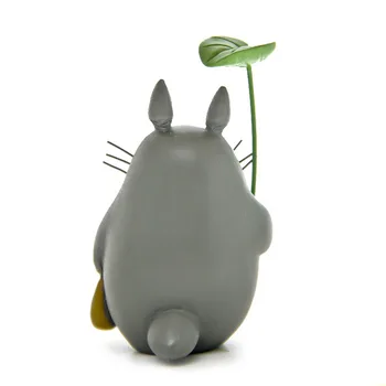 3Pcs/set Animacinių filmų Hayao Miyazaki Mano Kaimynas Totoro Su Lapų Skėtis Lėlės PVC Veiksmų Skaičius, Modelis Žaislai Vaikams Dovanų Kolekcija