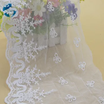 3yards 21cm pločio Medvilnės embroid nėrinių krašto siuvimo juostelės guipure apdaila vestuvių nėriniai 