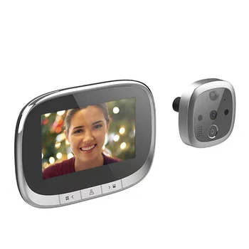 4.3 Colio LCD Spalvotas Ekranas Skaitmeninis Doorbell 120 Laipsnių Elektroninių Durų Akutė Kamera Viewer PIR Naktinio Matymo Lauko Durų Varpelis