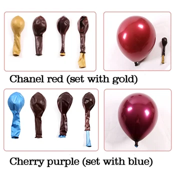 4.4 g 10inch vyšnių purpurinis balionas dvigubas latekso balionų xiangnai raudona balionas romantiška šalis kambarys deco su metalo balionas