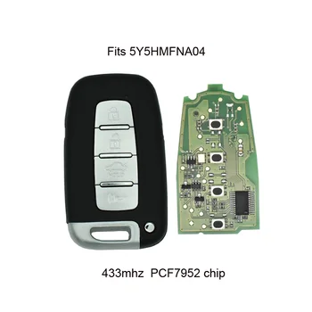 4 Mygtuką Smart Nuotolinio Klavišą Keyless Fob 433Mhz Skirti 