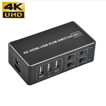 4 port HDMI KVM Switch 4K USB HDMI Switcher 4 1 iš 4KX2K/30HZ win10/8/ 