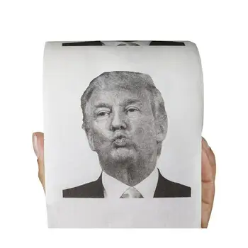 4 Ritinėliai Juokinga Tualetinio Popieriaus Donald Trump Humoro Tualetinis Popierius, 2 sluoksnių, sustorėjimas
