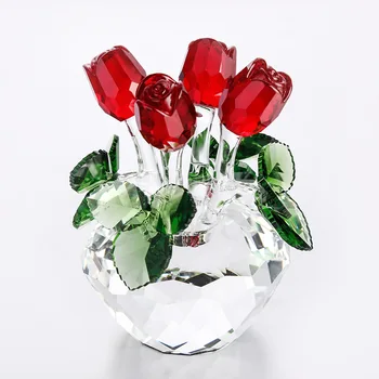 4 Spalvų Crystal Rose Flower 