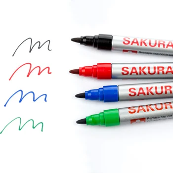 4 Spalvų Japonijos Sakura Žymeklis Parkeris Teptuku Vandeniui CD Stiklo Audinio, Popieriaus, Piešimo Lenta Grafiti Dažų Boksuose, Meno Reikmenys