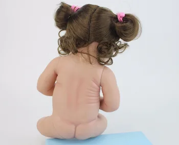 40cm viso Kūno Minkšto Silikono Reborn Baby Doll Žaislas Mergina Rankų darbo Vinilo Mini Vienaragis Suknelė Naujagimių Lėlės Vaiko Žaislas Vonioje