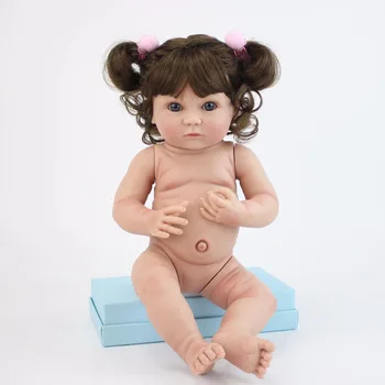 40cm viso Kūno Minkšto Silikono Reborn Baby Doll Žaislas Mergina Rankų darbo Vinilo Mini Vienaragis Suknelė Naujagimių Lėlės Vaiko Žaislas Vonioje