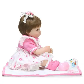 42cm Reborn Baby Toy Dolls Minkšto Silikono Vinilo Reborn Baby Girl Lėlės Bebes Atgimsta Žaisti Namus, Žaislai, Vaikų Plamates