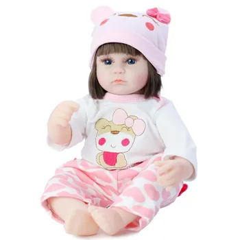 42cm Tiesūs Plaukai Atgimsta Lėlė, Minkšta Vinly Silikono Tikroviška Modeliavimas Bamblys Bebe Lėlės Žaislų Mergaitėms