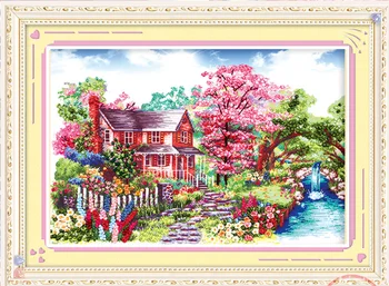 45x63cm 3D Romantiška namų Juostelės siuvinėjimo rinkinys dėmių tapybos rinkinys amatų rinkinys 