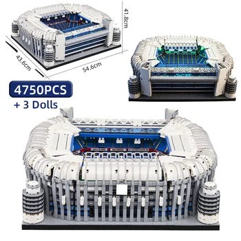 4750Pcs APP RC Statybinių Blokų įrangos pardavimas, kanceliarinės prekės Su LED Šviesos Futbolo Srityje pavyzdžiu, Blokuoti Konstruktoriaus Rinkinio Idėja 3D Miesto Žaislai Vaikams