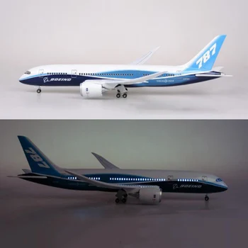 47CM Lėktuvo Modelis Žaislai 787 B787 Dreamliner Lėktuvų modelių Su Šviesos ir Ratų iškrovimo įrankių 1/130 Masto Diecast Dervos Plokštumos