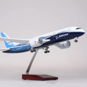 47CM Lėktuvo Modelis Žaislai 787 B787 Dreamliner Lėktuvų modelių Su Šviesos ir Ratų iškrovimo įrankių 1/130 Masto Diecast Dervos Plokštumos