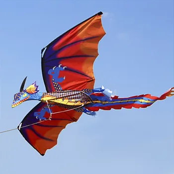 47x55 colių Didelės 3D Animaciją Dragon Aitvaras Pterosaur Dinozaurų Plaukioja Aitvarai Su Uodega 328ft Aitvaras Linija Vaikams, Suaugusiems, Lauko Sporto
