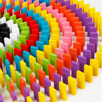 480pcs/set Vaikų Vaivorykštė Medinis Domino Blokai Žaislai Spalvinga Domino Komplektai Bright Games Švietimo Medienos Žaisti Žaislas Vaikams Dovanos