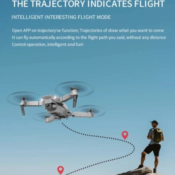 4K Dual Camera Nuotolinio Valdymo Quadcopter GPS RC 15min WiFi FPV 1080P HD Plataus Kampo Kamera Padėties Aukštis Išlaikyti RC Drone Žaislai