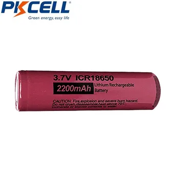4PC 18650 2200mAh 2200 mah 3.7 V, Li-ion Įkraunama Baterija Flat Top Nr. PCB Apsauga